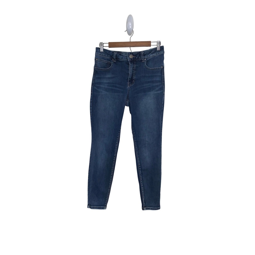 Maurices Everflex‎ High Rise Skinny Jeans Womens 8 Short Dark Wash Blue Stretch